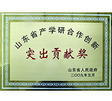 Outstanding contribution award for production, teaching and research cooperation and innovation in Shandong province